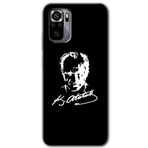 MRCİLETİSİM mrc63120 Atatürk Silüet İmza Kılıf Baskılı Kapak 5D Tam Kaplayan Cam Xiaomi Redmi Note 10s ile uyumlu