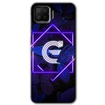MRCİLETİSİM (mrc638) Dark Neon Yaprak G Harfi Kılıf Baskılı Kapak Tam Kaplayan Mat Seramik Oppo A73 ile uyumlu