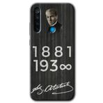 MRCİLETİSİM mrc64217 Atatürk Bayrak Kılıf Baskılı Kapak 5D Tam Kaplayan Cam Xiaomi Redmi Note 8 ile uyumlu