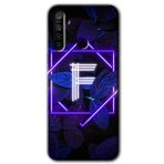 MRCİLETİSİM (mrc6687) Dark Neon Yaprak F Harfi Kılıf Baskılı Kapak Tam Kaplayan Mat Seramik Realme 5i ile uyumlu