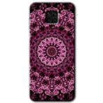 MRCİLETİSİM mrc67179 Mandala Patterns Kaleidoscope Kılıf Baskılı Kapak 5D Tam Kaplayan Cam Xiaomi Redmi Note 9 Pro ile uyumlu