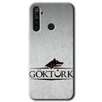 MRCİLETİSİM (mrc68255) Göktürk Kılıf HD Desen Baskılı Arka Kapak+Temperli Cam Realme 5i ile uyumlu