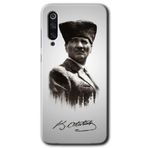 MRCİLETİSİM mrc70304 Mustafa Kemal Atatürk Kılıf Baskılı Kapak 5D Tam Kaplayan Cam Xiaomi Mi 9 ile uyumlu