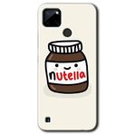 MRCİLETİSİM (mrc71251) Nutella Aşkım Kılıf HD Desen Baskılı Arka Kapak+Temperli Cam Realme C21 ile uyumlu