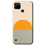 MRCİLETİSİM (mrc71351) Color Wall Kılıf HD Desen Baskılı Arka Kapak+Temperli Cam Realme C21 ile uyumlu