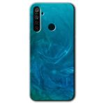 MRCİLETİSİM (mrc72221) Mavi Aura Kılıf HD Desen Baskılı Arka Kapak Realme 5i ile uyumlu