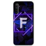 MRCİLETİSİM (mrc72687) Dark Neon Yaprak F Harfi Kılıf HD Desen Baskılı Arka Kapak Realme 5i ile uyumlu