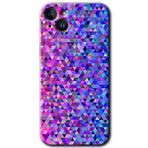 MRCİLETİSİM mrc72830 Pixel Mozaik Kılıf HD Desen Baskılı Arka Kapak Temperli Cam iPhone 14 Plus ile uyumlu