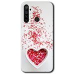 MRCİLETİSİM (mrc7306) Kalpli Şekerleme Kılıf Baskılı Kapak Tam Kaplayan Mat Seramik Realme 6i ile uyumlu
