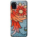 MRCİLETİSİM mrc7381 Mozaik Çiçek Kılıf Baskılı Kapak 5D Tam Kaplayan Cam Samsung Galaxy A31 ile uyumlu