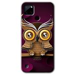 MRCİLETİSİM (mrc75600) Owl Bird Branch Kılıf HD Desen Baskılı Arka Kapak Realme C21 ile uyumlu