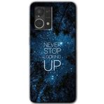 MRCİLETİSİM mrc77102 Stars Wallpaper Kılıf HD Desen Baskılı Arka Kapak+Temperli Cam Oppo Reno 7 4G ile uyumlu