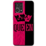 MRCİLETİSİM mrc77108 Queen Kılıf HD Desen Baskılı Arka Kapak+Temperli Cam Oppo Reno 7 4G ile uyumlu