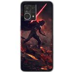 MRCİLETİSİM mrc77189 Darh Vader Wars Kılıf HD Desen Baskılı Arka Kapak+Temperli Cam Oppo Reno 7 4G ile uyumlu