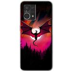 MRCİLETİSİM mrc77207 Dragon Night Kılıf HD Desen Baskılı Arka Kapak+Temperli Cam Oppo Reno 7 4G ile uyumlu