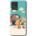 MRCİLETİSİM mrc77371 Kış Pikniği Kılıf HD Desen Baskılı Arka Kapak+Temperli Cam Oppo Reno 7 4G ile uyumlu