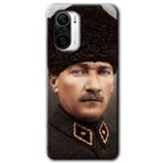 MRCİLETİSİM (mrc79792) Başkomutan Atatürk Kılıf HD Desen Baskılı Arka Kapak+Temperli Cam Xiaomi Redmi K40 Pro ile uyumlu