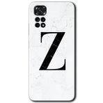 MRCİLETİSİM mrc80129 Mermer Desenli Z Harf Kılıf HD Desen Baskılı Arka Kapak+Temperli Cam Xiaomi Redmi Note 11 5G Global ile uyumlu