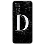 MRCİLETİSİM mrc80134 Mermer Desenli D Harf Kılıf HD Desen Baskılı Arka Kapak+Temperli Cam Xiaomi Redmi Note 11 5G Global ile uyumlu