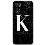 MRCİLETİSİM mrc80143 Mermer Desenli K Harf Kılıf HD Desen Baskılı Arka Kapak+Temperli Cam Xiaomi Redmi Note 11 5G Global ile uyumlu