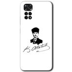 MRCİLETİSİM mrc80747 Kemal Atatürk İmza Kılıf HD Desen Baskılı Arka Kapak+Temperli Cam Xiaomi Redmi Note 11 Pro 5G ile uyumlu
