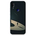 MRCİLETİSİM mrc82009 Space Planet Kılıf HD Desen Baskılı Arka Kapak+Temperli Cam Xiaomi Redmi Note 7 ile uyumlu