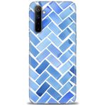 MRCİLETİSİM (mrc851) Tam Ekran Koruyucu Kılıf HD Baskılı Kılıf Mavi Realme 6 ile uyumlu