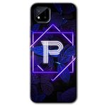 MRCİLETİSİM (mrc8912) Dark Neon Yaprak P Harfi Kılıf Baskılı Kapak Tam Kaplayan Mat Seramik Realme C11 ile uyumlu