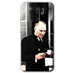 MRCİLETİSİM (mrc92986) Atatürk Türk Kahvesi Kılıf HD Desen Baskılı Arka Kapak Xiaomi Redmi 9 ile uyumlu