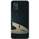 MRCİLETİSİM mrc9409 Space Planet Kılıf Baskılı Kapak 5D Tam Kaplayan Cam Samsung Galaxy A51 ile uyumlu