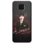 MRCİLETİSİM (mrc95763) Kemal Atatürk Kılıf HD Desen Baskılı Arka Kapak Xiaomi Redmi Note 9 Pro ile uyumlu