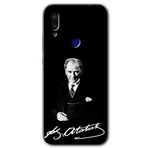 MRCİLETİSİM (mrc99033) Atatürk İmza Kılıf HD Desen Baskılı Arka Kapak Xiaomi Redmi Note 7 ile uyumlu