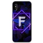 MRCİLETİSİM (mrc9987) Dark Neon Yaprak F Harfi Kılıf Baskılı Kapak Tam Kaplayan Mat Seramik Xiaomi Redmi 9A ile uyumlu