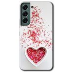 MRCİLETİSİMmrc-11541 Kalpli Şekerleme Kılıf HD Desen Baskılı Arka Kapak Samsung Galaxy S22 Plus ile uyumlu