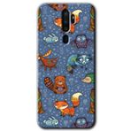 MRCİLETİSİMmrc-115720 Animals Funny Kılıf Kapak Hayalet Ekran Yandan Gözükmez Oppo A9 2020 ile uyumlu