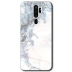 MRCİLETİSİMmrc-115797 White Marble Kılıf Kapak Hayalet Ekran Yandan Gözükmez Oppo A9 2020 ile uyumlu