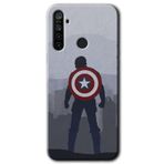 MRCİLETİSİMmrc-121809 Captain Avenger Kılıf Kapak Hayalet Ekran Yandan Gözükmez Realme 5i ile uyumlu