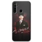 MRCİLETİSİMmrc-122549 Kemal Atatürk Kılıf Kapak Hayalet Ekran Yandan Gözükmez Realme 6i ile uyumlu
