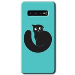 MRCİLETİSİMmrc-1296 Cat Vector Kılıf HD Desen Baskılı Arka Kapak Samsung Galaxy S10 ile uyumlu