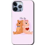 MRCİLETİSİMmrc-133349 Sevgili Ayıcık Kılıf HD Desen Baskılı Arka Kapak iPhone 13 Pro Max ile uyumlu
