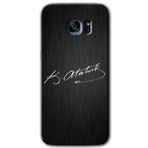 MRCİLETİSİMmrc-14194 İmza Atatürk Kılıf HD Desen Baskılı Arka Kapak + Temperli Cam Samsung Galaxy S7 Edge ile uyumlu