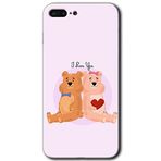 MRCİLETİSİMmrc-154249 Sevgili Ayıcık Kılıf HD Desen Baskılı Arka Kapak iPhone 8 Plus ile uyumlu