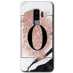 MRCİLETİSİMmrc-15725 Pembe Mermer Desenli O Harfi Kılıf HD Desen Baskılı Arka Kapak Samsung Galaxy S9 Plus ile uyumlu