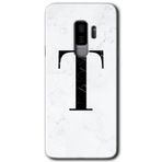 MRCİLETİSİMmrc-15762 Beyaz Mermer Desenli T Harfi Kılıf HD Desen Baskılı Arka Kapak Samsung Galaxy S9 Plus ile uyumlu