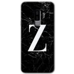 MRCİLETİSİMmrc-15810 Siyah Mermer Desenli Z Harfi Kılıf HD Desen Baskılı Arka Kapak Samsung Galaxy S9 Plus ile uyumlu