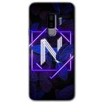 MRCİLETİSİMmrc-15882 Dark Neon Yaprak N Harfi Kılıf HD Desen Baskılı Arka Kapak Samsung Galaxy S9 Plus ile uyumlu