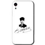 MRCİLETİSİMmrc-159948 Kemal Atatürk İmza Kılıf HD Desen Baskılı Arka Kapak iPhone XR ile uyumlu