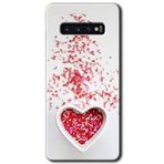 MRCİLETİSİMmrc-1641 Kalpli Şekerleme Kılıf HD Desen Baskılı Arka Kapak Samsung Galaxy S10 ile uyumlu