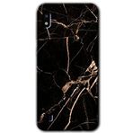 MRCİLETİSİMmrc-164187 Siyah Gold Mermer Kılıf Kapak Hayalet Ekran Yandan Gözükmez Samsung Galaxy A10 ile uyumlu