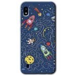 MRCİLETİSİMmrc-164347 Kedi Galaksi Kılıf Kapak Hayalet Ekran Yandan Gözükmez Samsung Galaxy A10 ile uyumlu